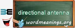 WordMeaning blackboard for directional antenna